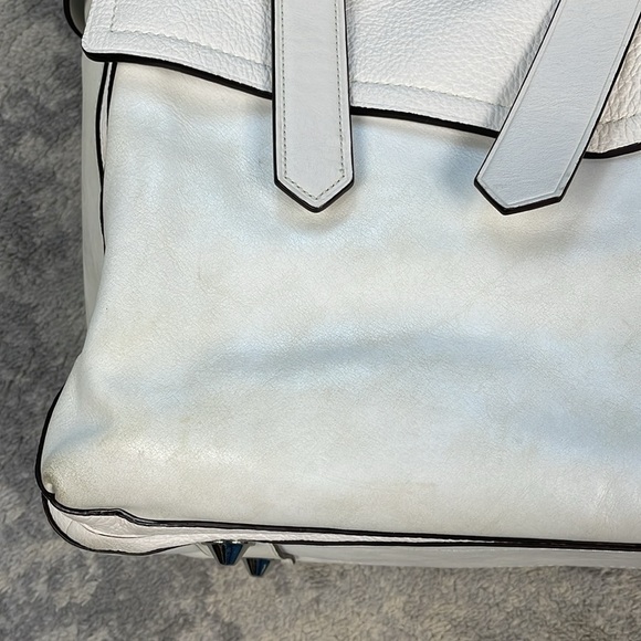 Reed Krakoff Large Boxer Tote Bag Purse White Leather Travel Business - Picture 8 of 16